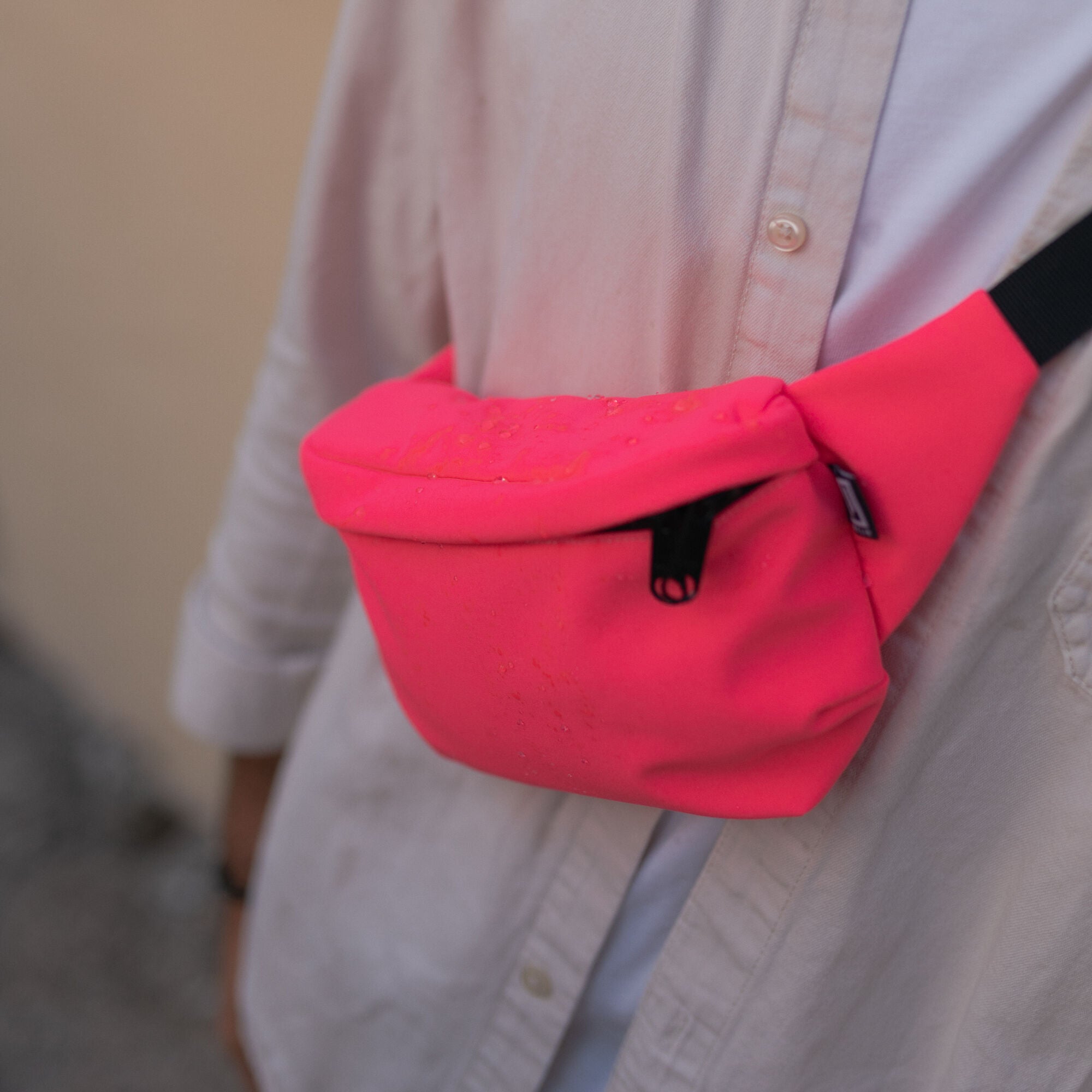 Bauchtasche eckig, Softshell Neonpink (3) #farbe_neonpink