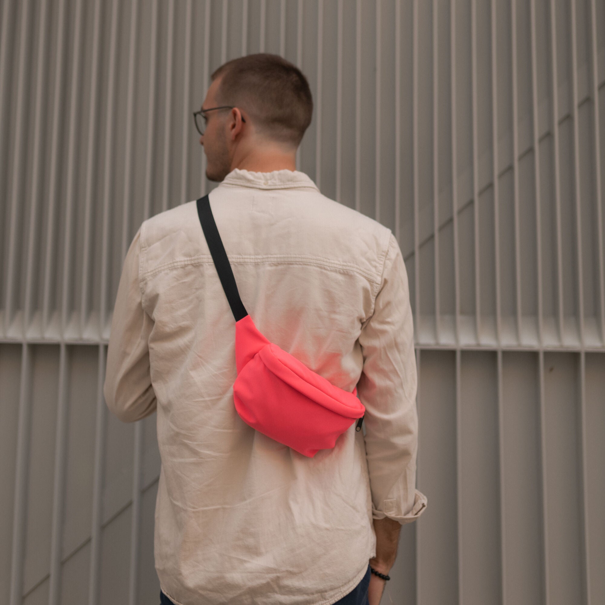 Bauchtasche eckig, Softshell Neonpink (9) #farbe_neonpink