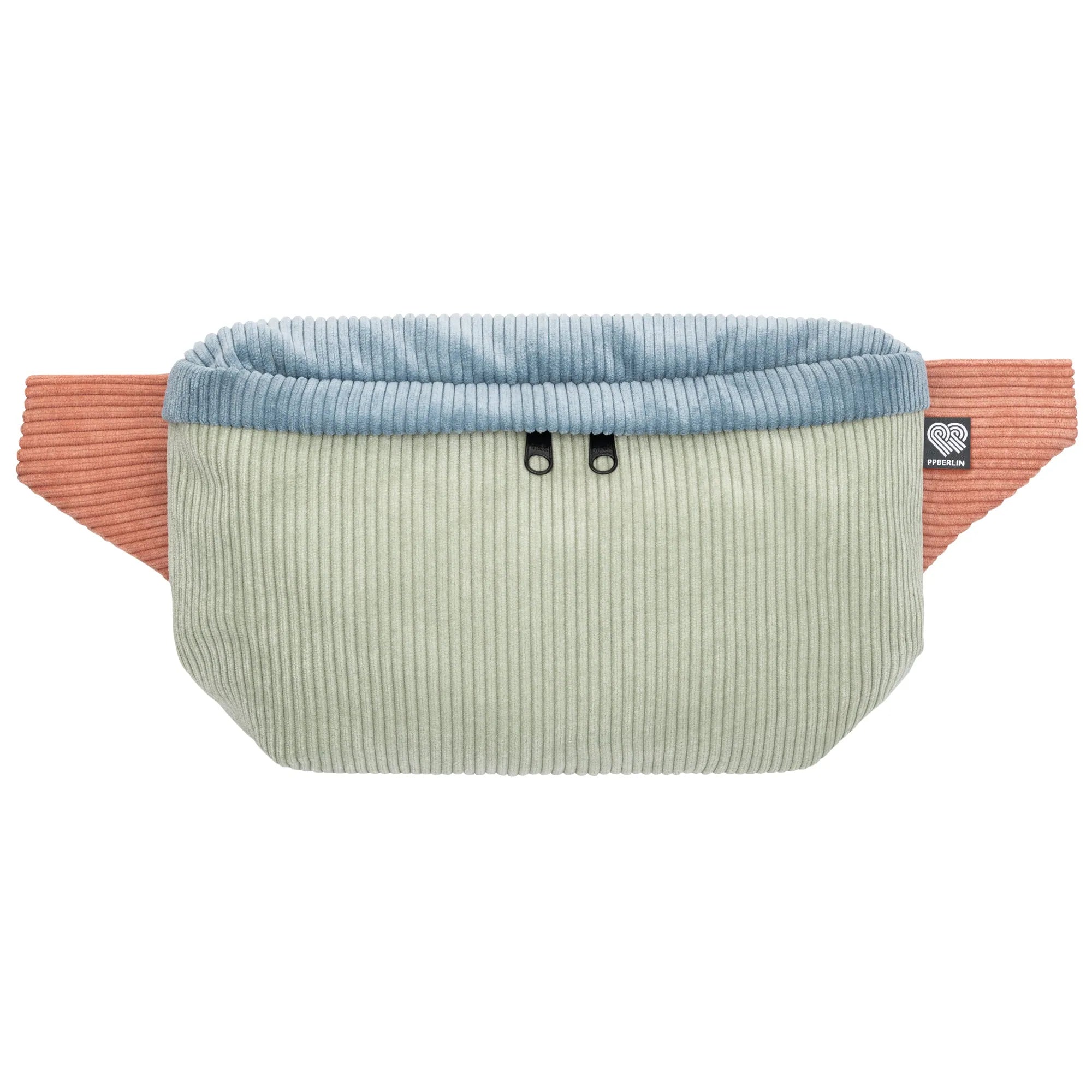 Bauchtasche groß, Cord Farbtrio (0) #farbe_Mint / Hellblau / Rosa