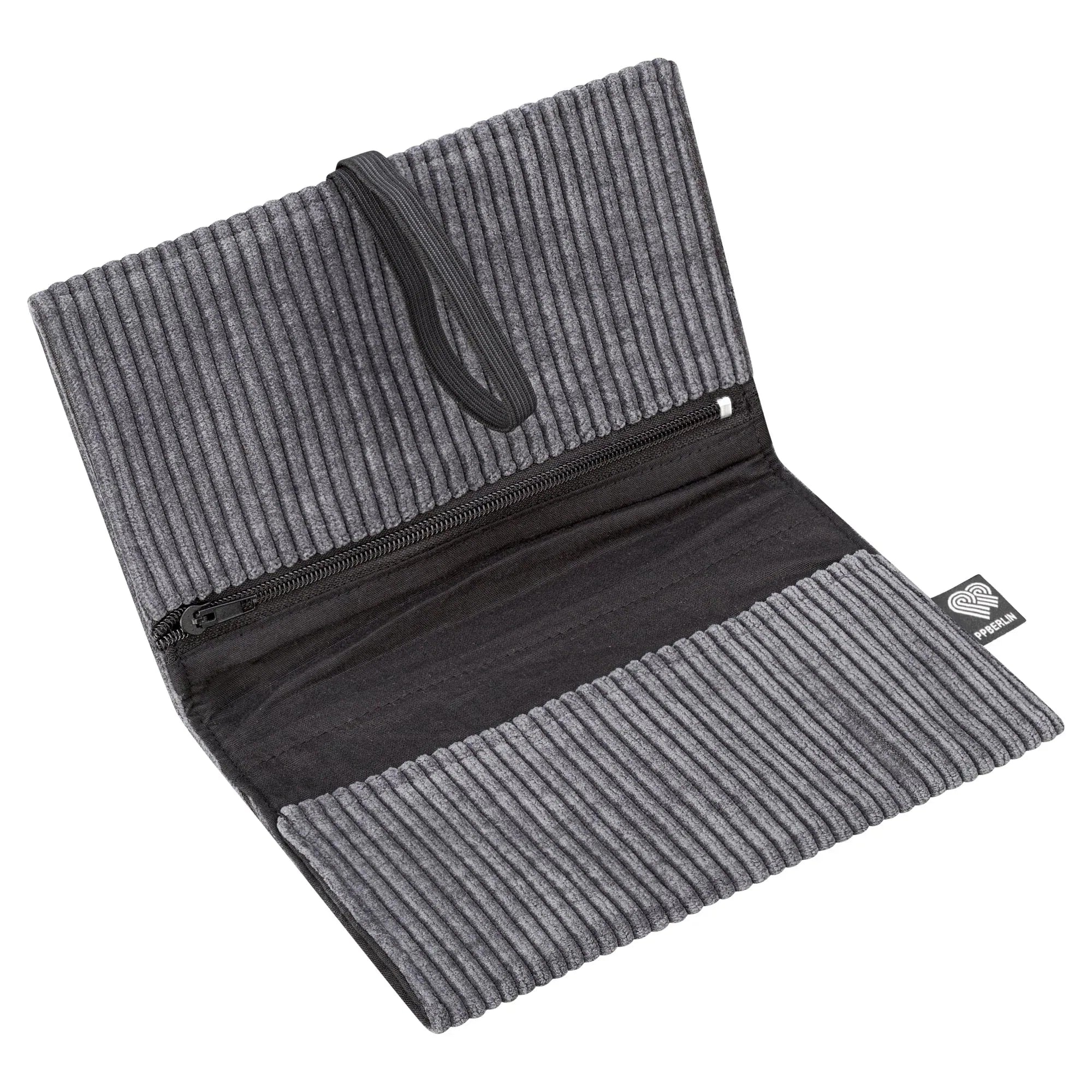 Tabaktasche, Cord Grau Innenansicht (1) #farbe_Grau