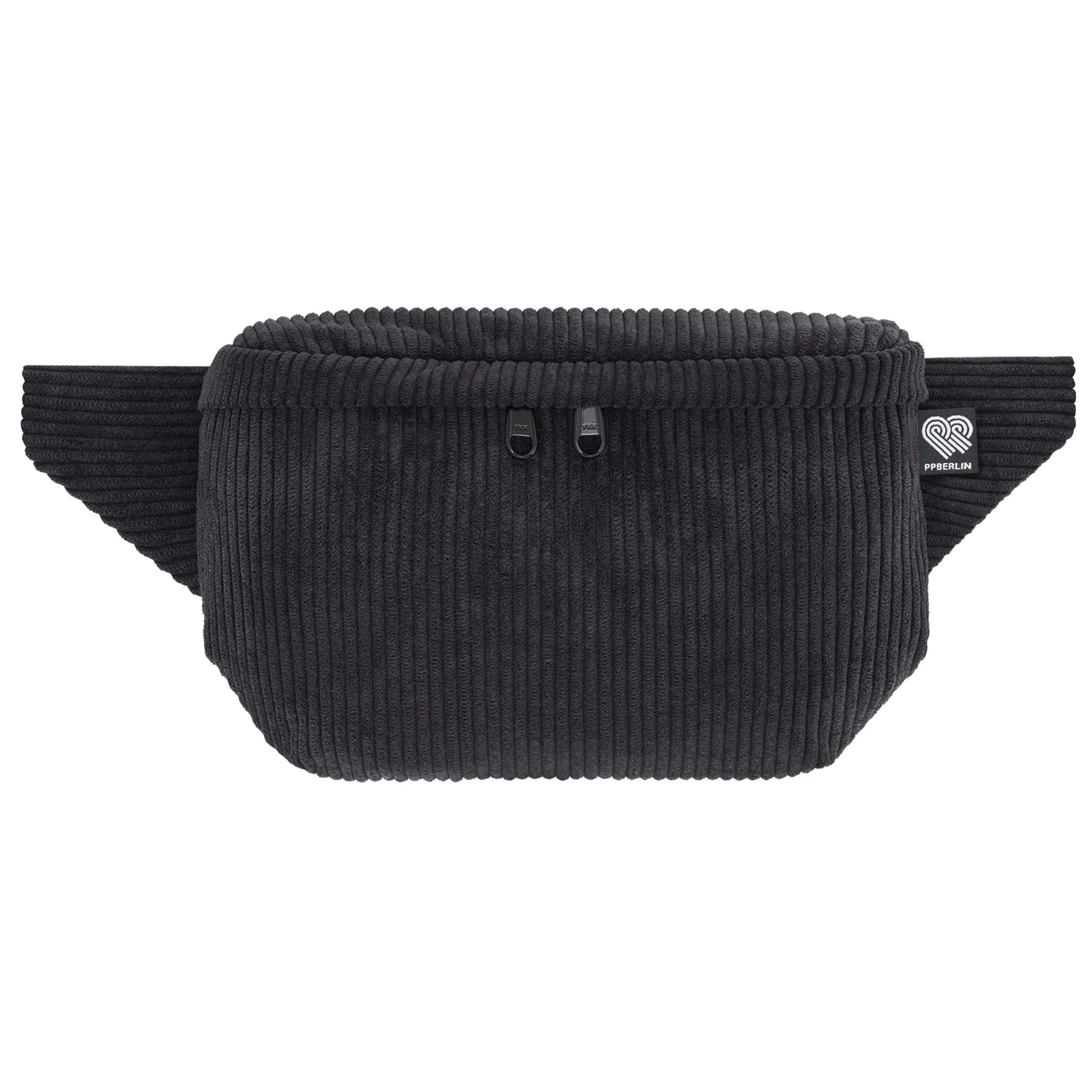 Bauchtasche eckig, Cord Schwarz Vorderansicht (0) #farbe_schwarz