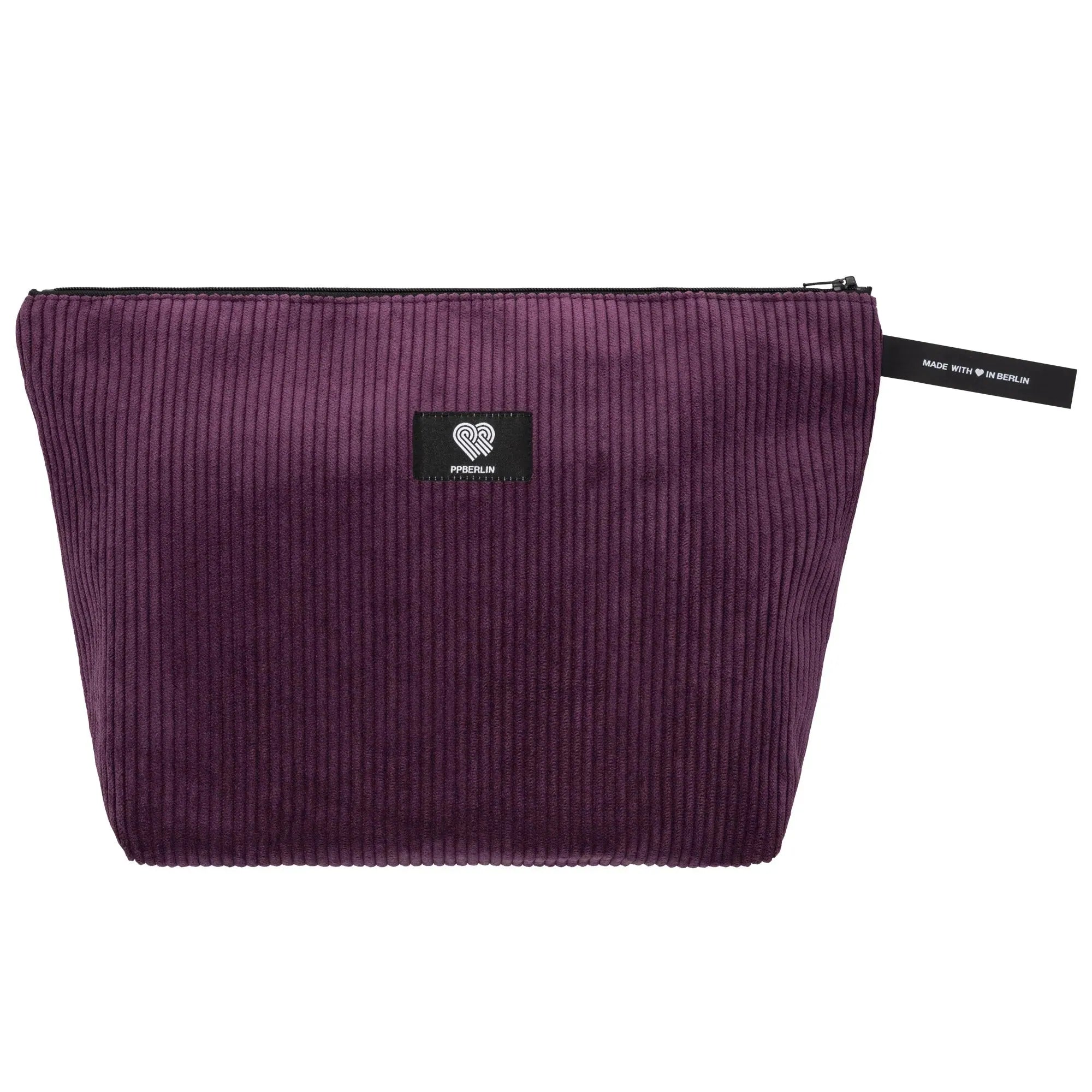 Kulturbeutel groß Cord Aubergine Vorderansicht (0) #farbe_Aubergine