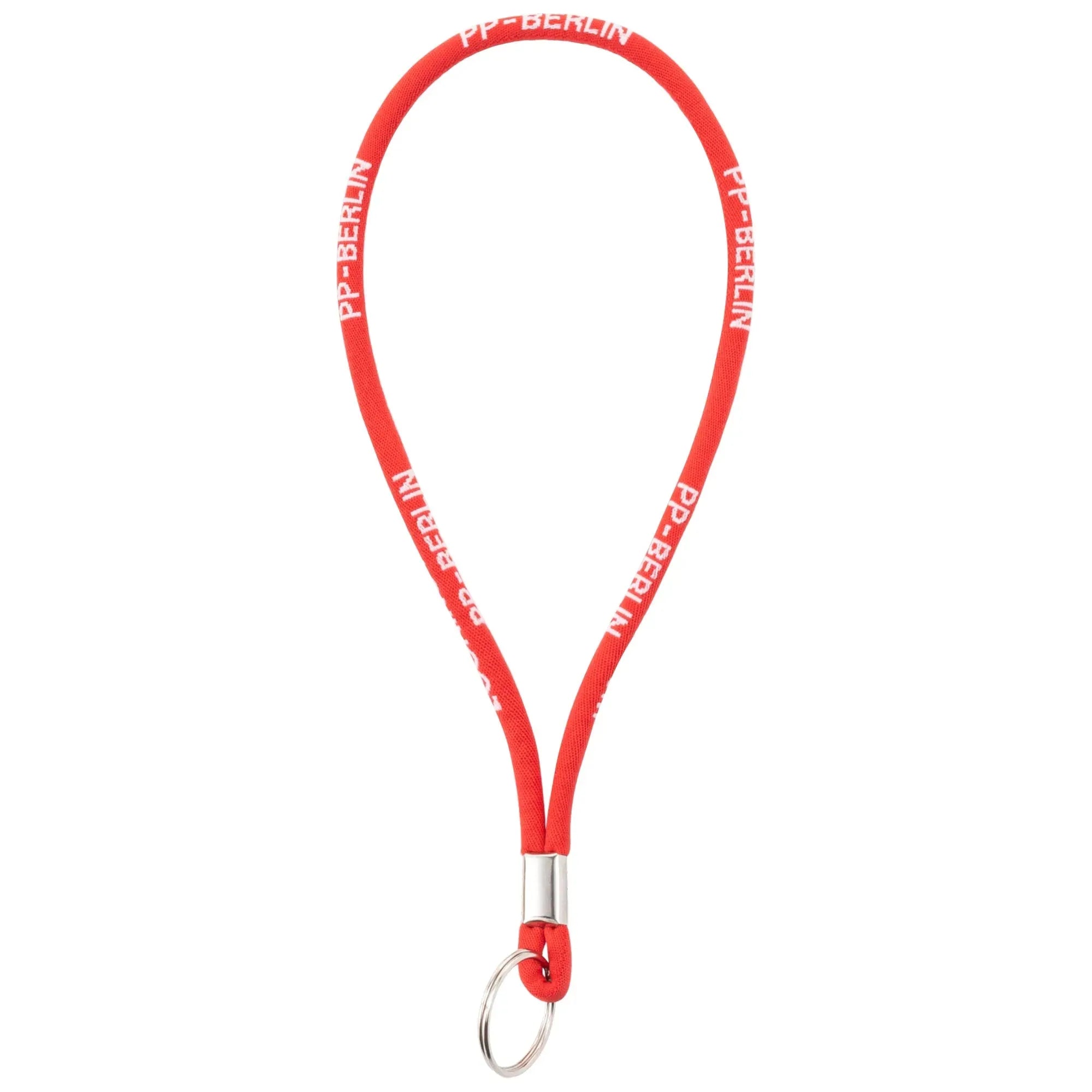 PP-Berlin Lanyard / kurzes Schlüsselband Rot Vorderansicht (0) #farbe_Rot