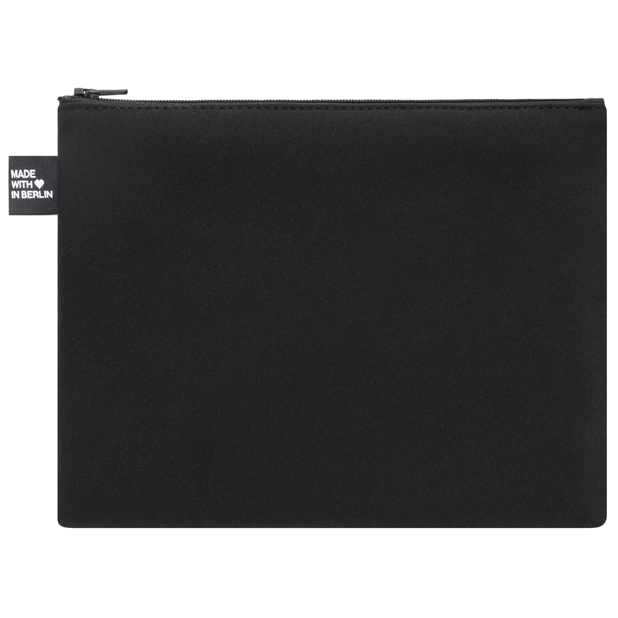 Etui Groß in schwarzem Softshell Rückseite #farbe_schwarz
