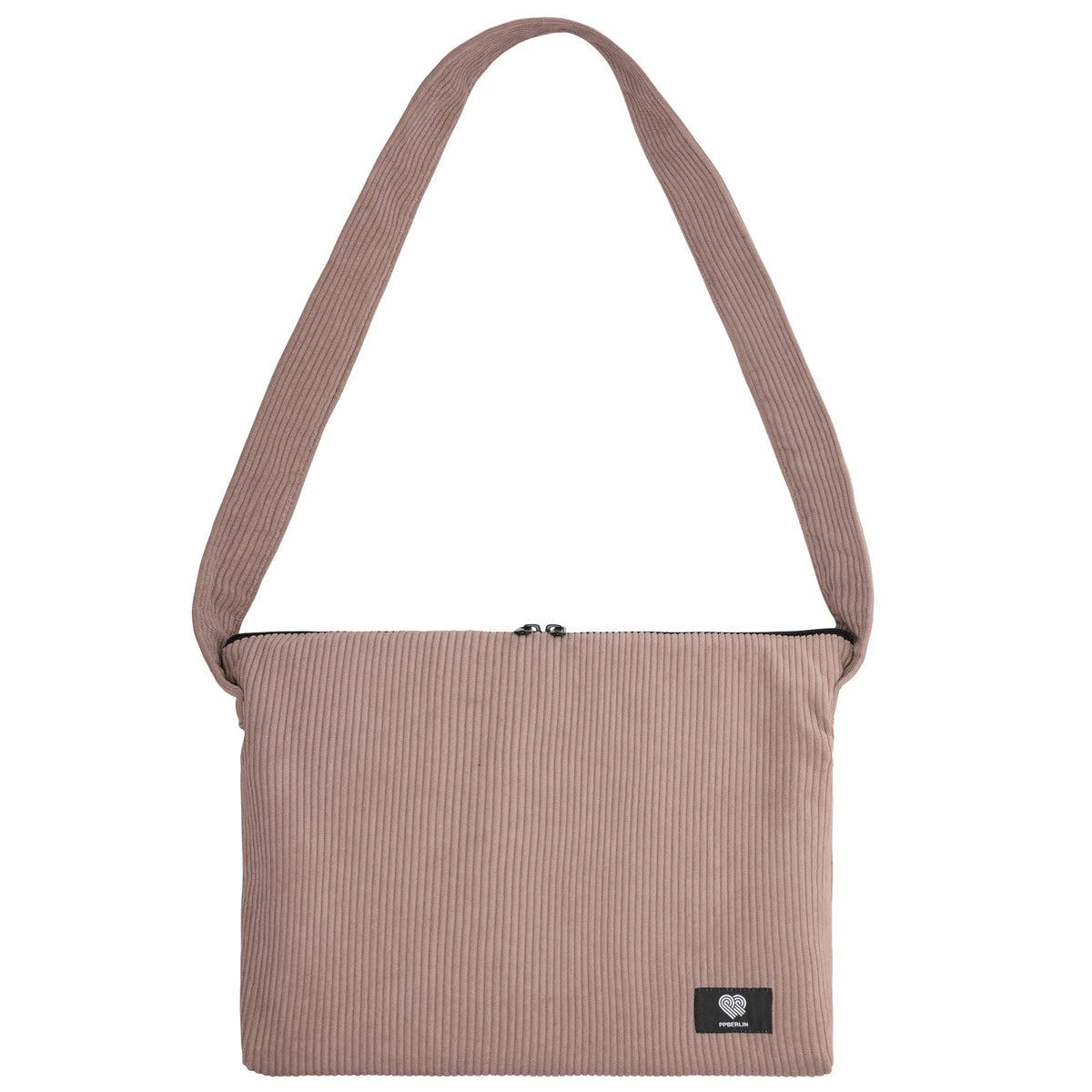 Schultertasche Medium Cord Taupe Vorderansicht (0) #farbe_Taupe