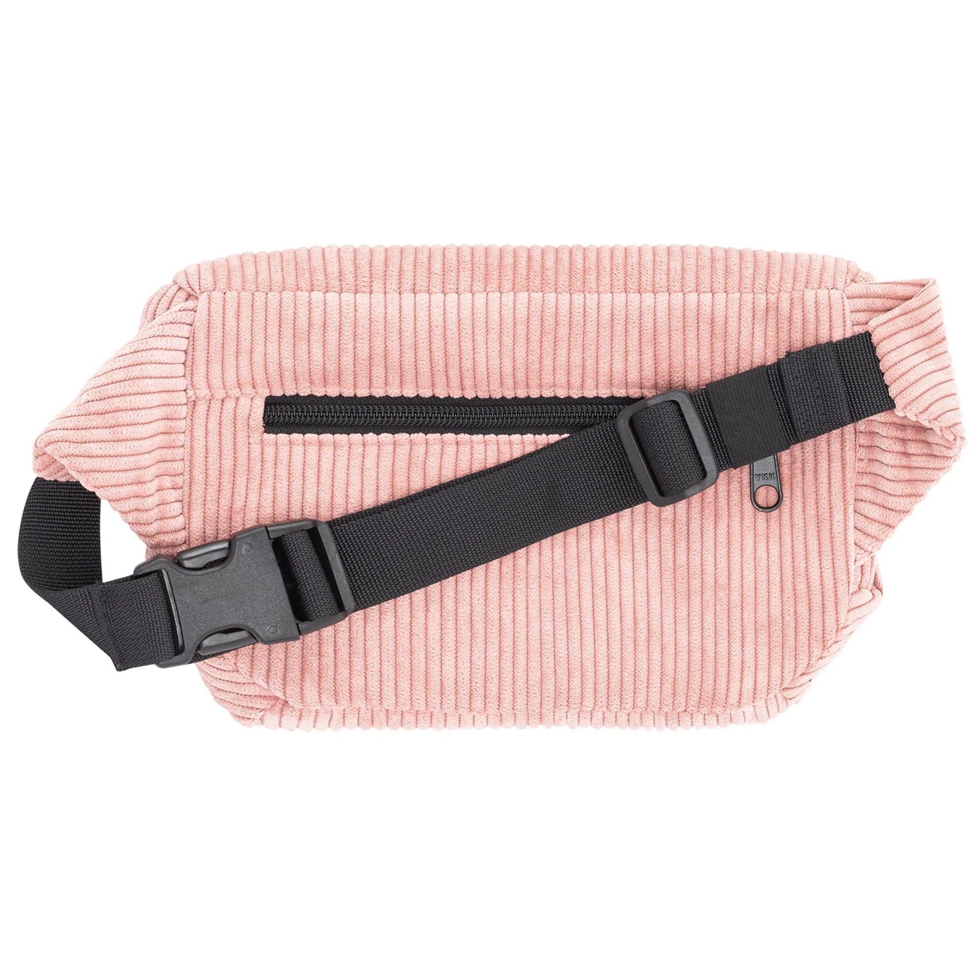 Bauchtasche eckig, Cord Rosa Rückansicht (1) #farbe_rosa