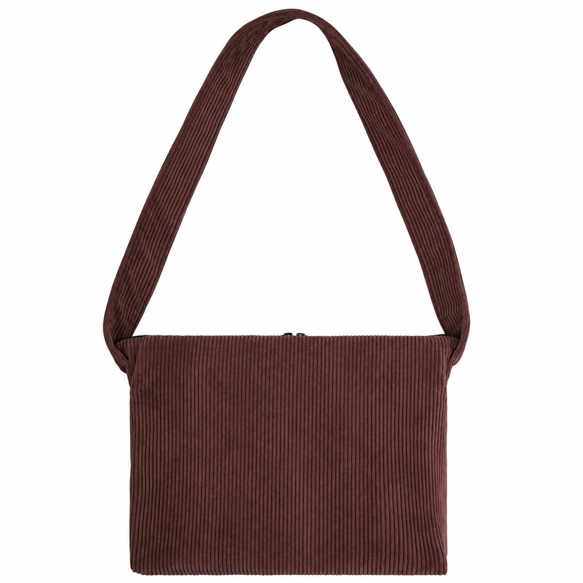 Schultertasche Medium Cord Dunkelbraun Rückansicht (1) #farbe_Dunkelbraun