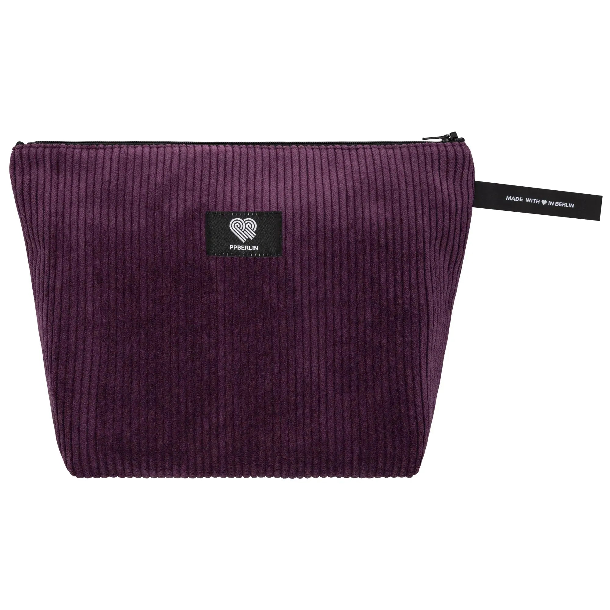 Kulturbeutel medium Cord Aubergine Vorderansicht (0) #farbe_Aubergine
