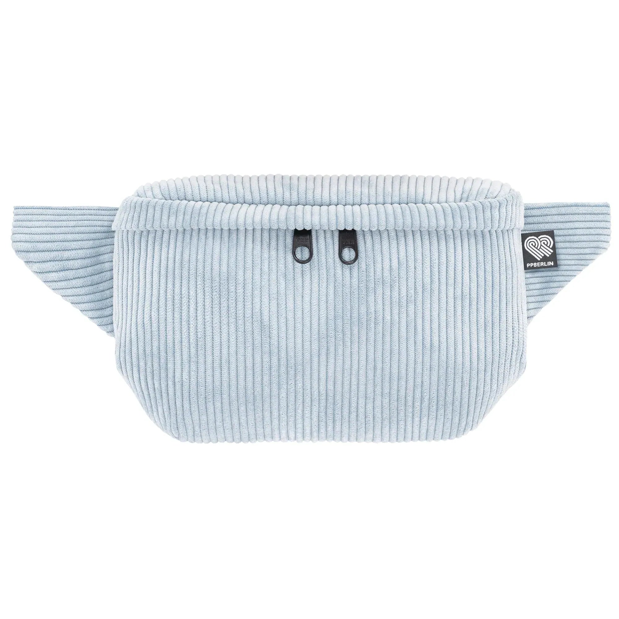 Bauchtasche eckig, Cord Hellblau Vorderansicht (0) #farbe_hellblau