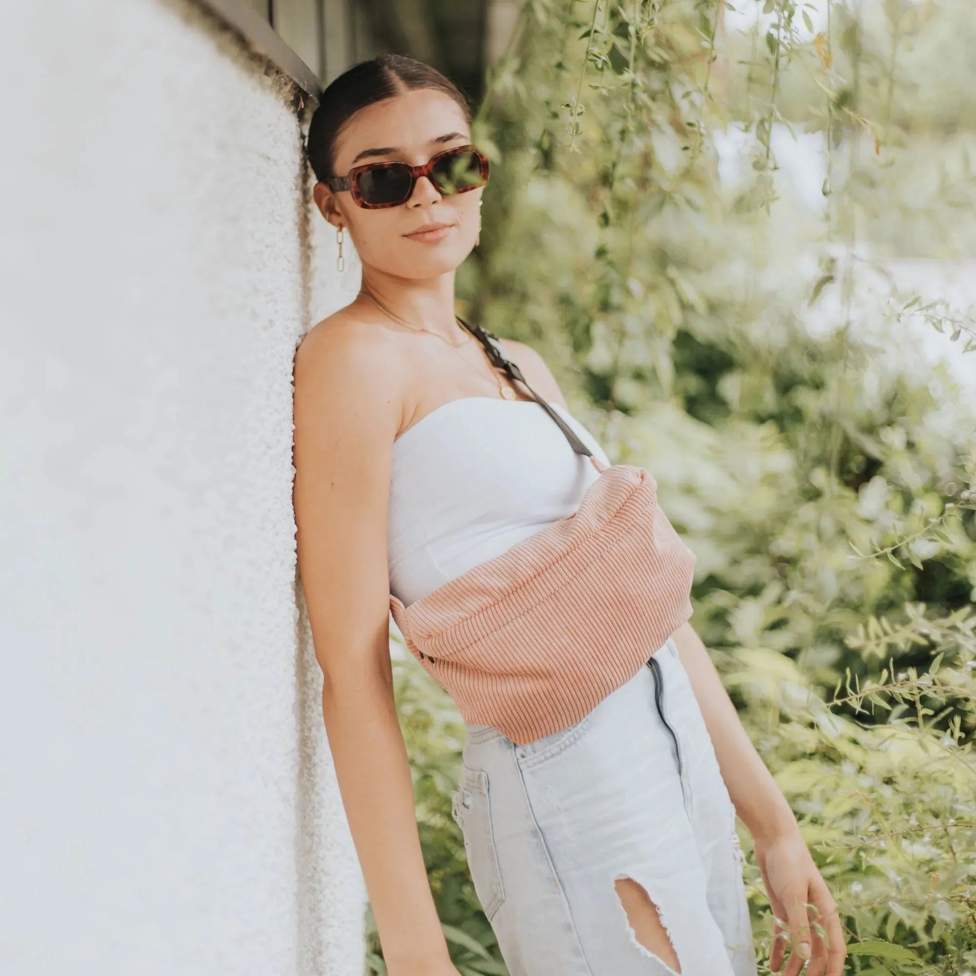 Bauchtasche groß, Cord rosa Mood2 (3) #farbe_rosa