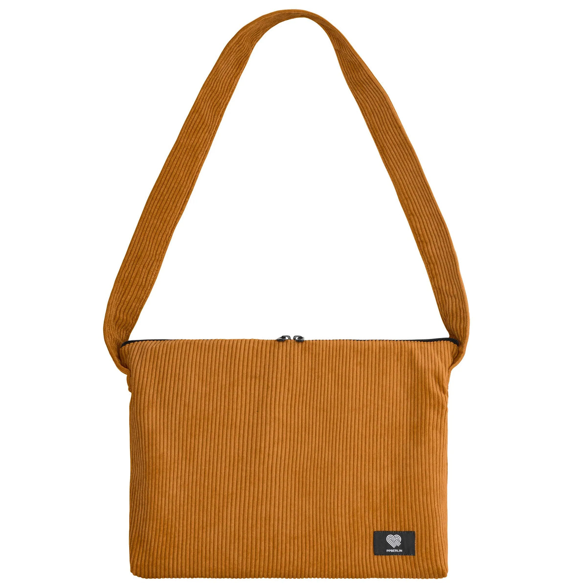 Schultertasche Medium Cord Ocker Vorderansicht (0) #farbe_Ocker