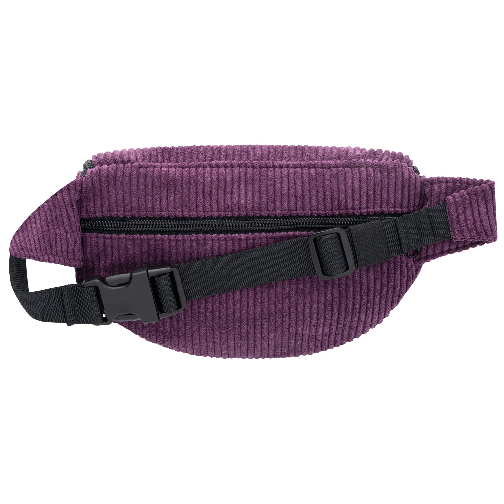 Bauchtasche klassisch, Cord Aubergine Rückansicht (1) #farbe_Aubergine