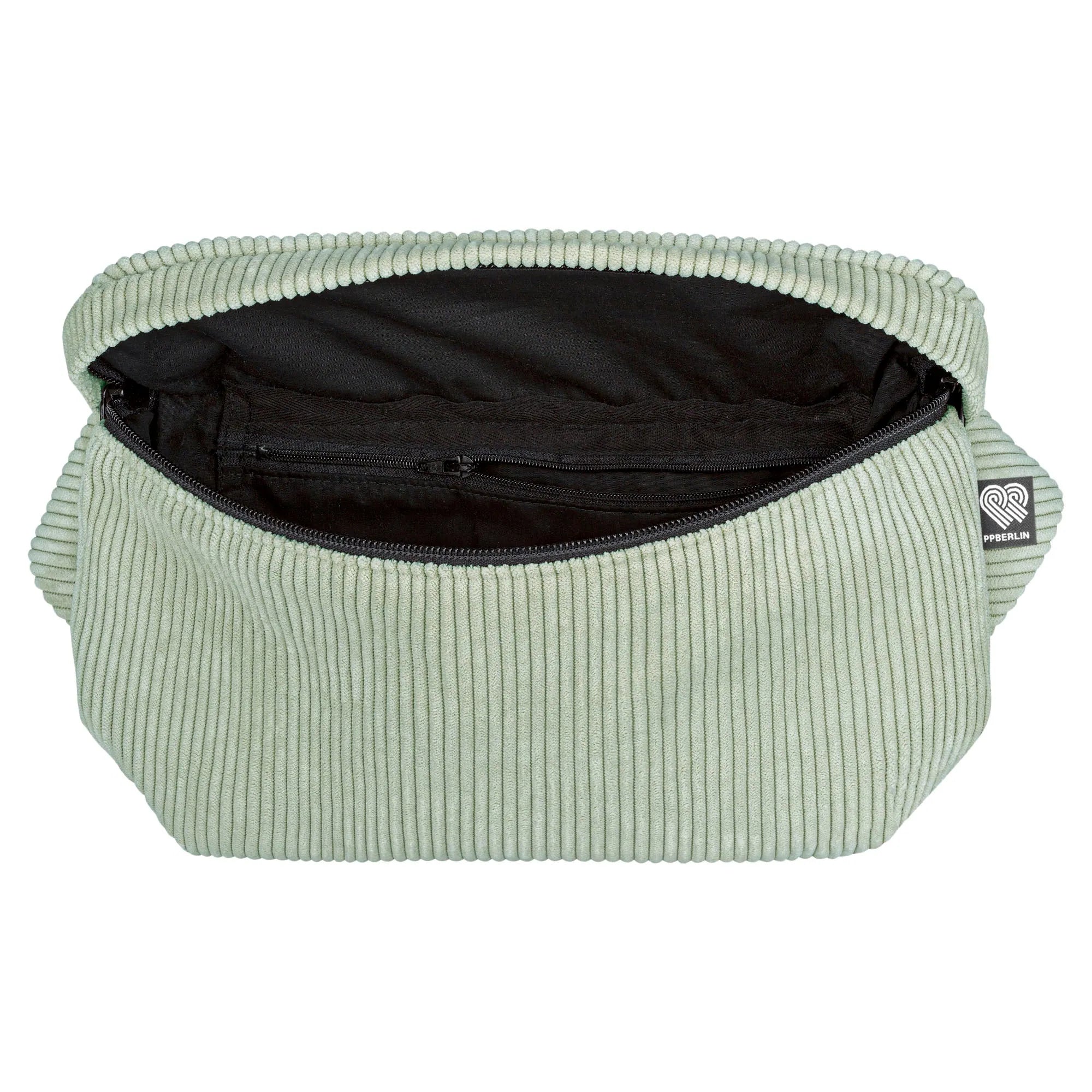 Bauchtasche groß, Cord mint Innenansicht (2) #farbe_mint