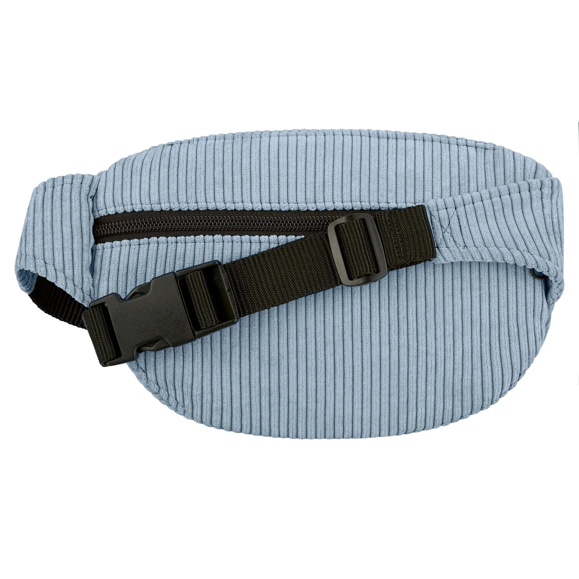Bauchtasche klassisch, Cord Hellblau Rückansicht (1) #farbe_Hellblau