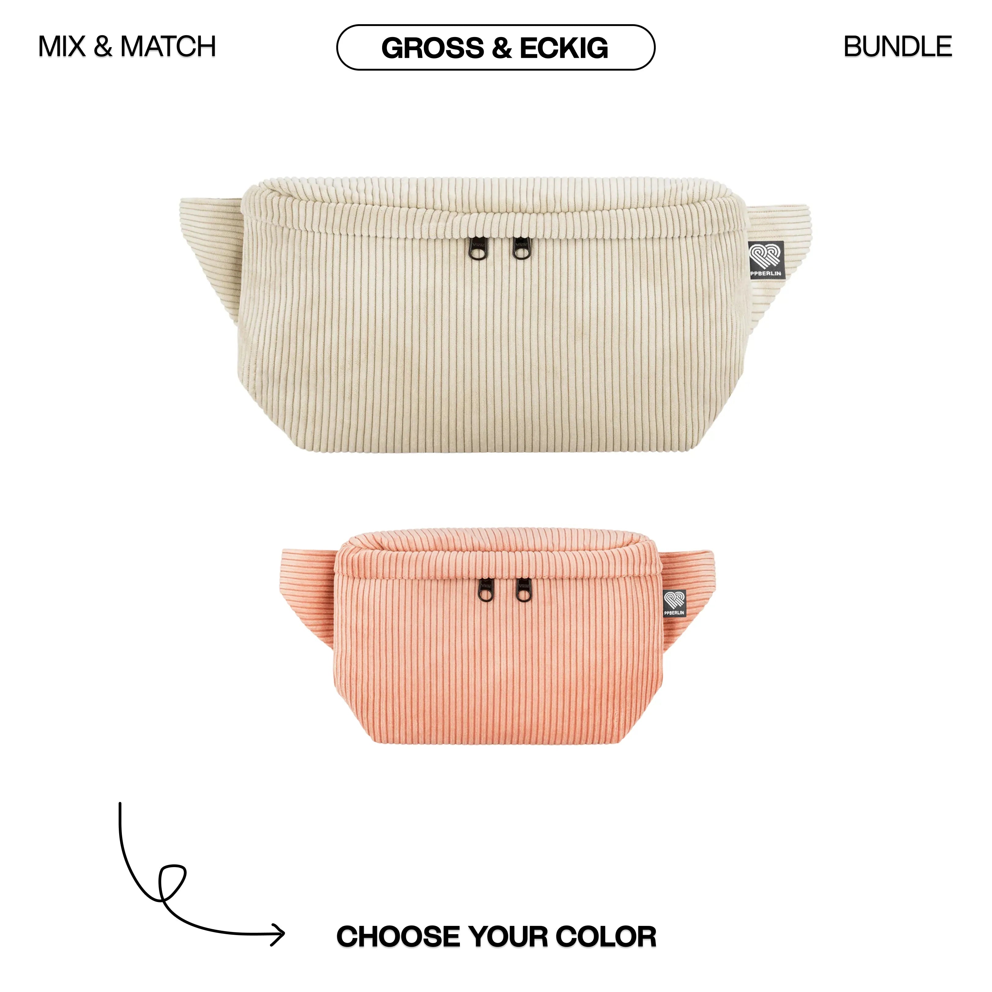 Bauchtaschen Bundle Eckig "Groß & Medium"