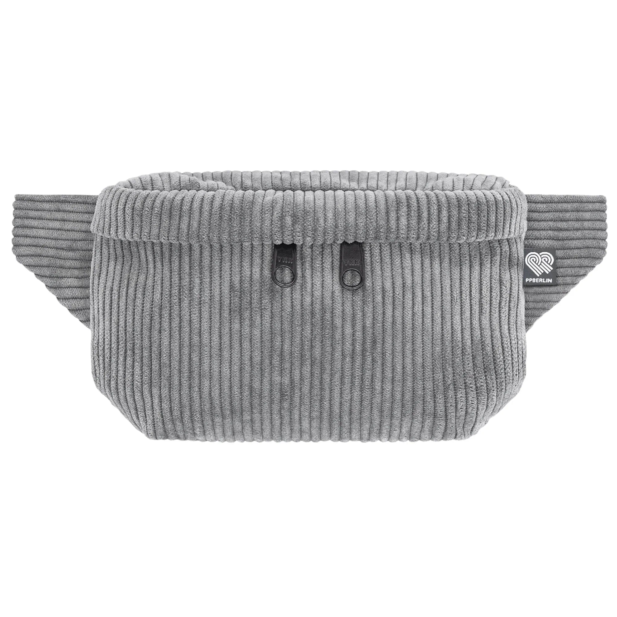 Bauchtasche Eckig klein, Cord Grau Vorderansicht (0) #farbe_Grau