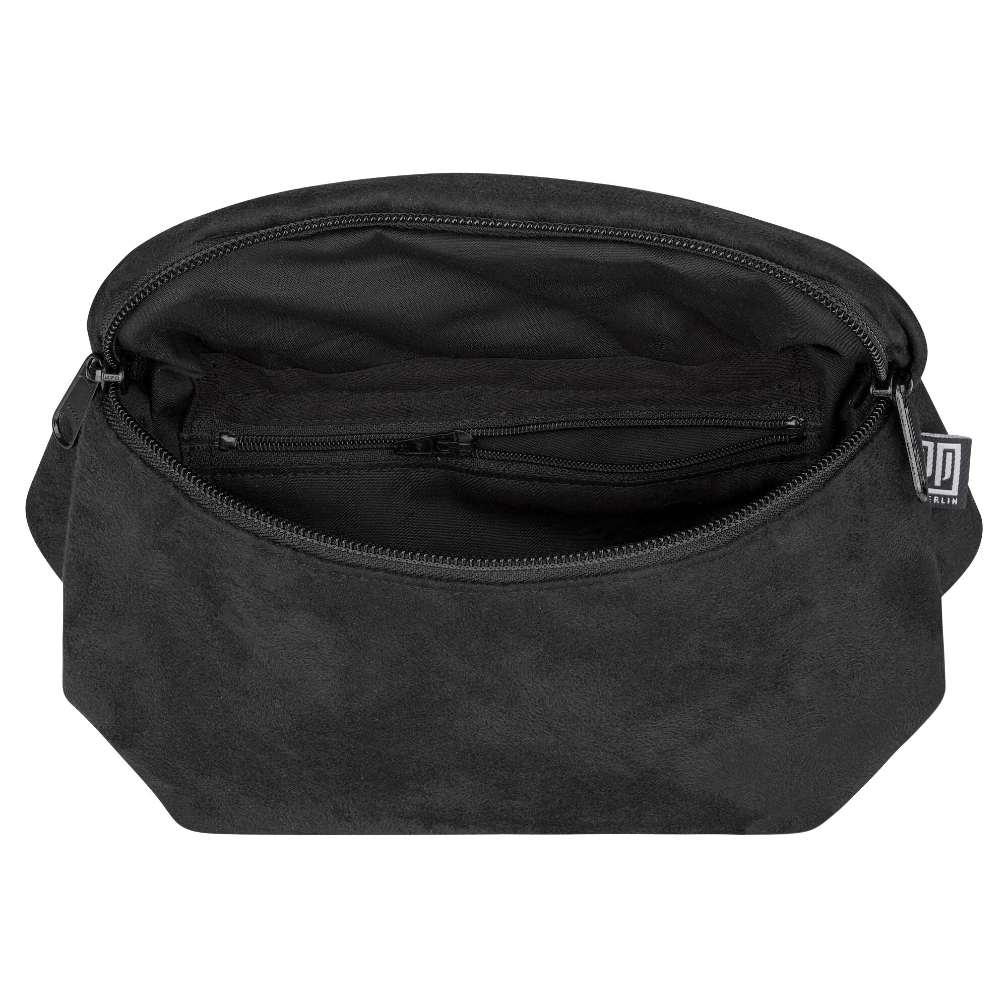 Bauchtasche eckig, Kunstwildleder Schwarz (1) #farbe_schwarz