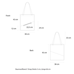 Shopper Bag Cord Technische Zeichnung